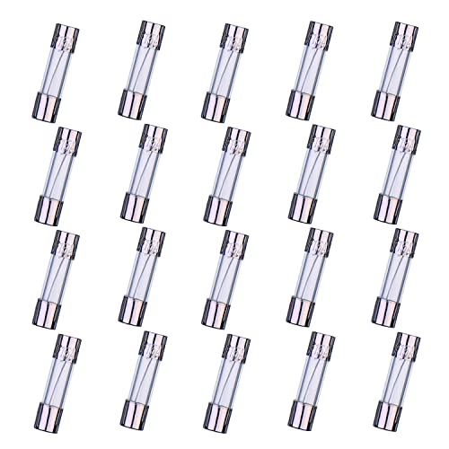 HUAREW F15AL250V 20 Pcs 5x20mm Fusible En Verre À Soufflage Rapide 15A 250V 0.2x0.78 pouce Fusible Temporisé (Paquet de 20 Pcs)