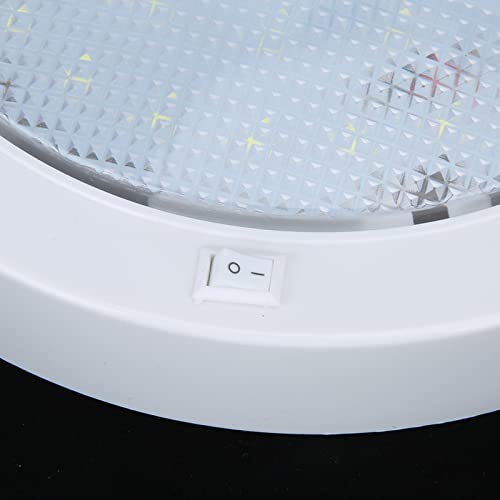 Plafoniera rotonda 42LED 12V 9W 840LM ad alta luminosità per casa barca(Warm white light)