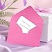 jiebor 100 Sets Small Envelopes with Small Blank Gift Business Card Wedding Invitation Pocket Envelopes for Graduations Wedding Shower Holiday 2.7 x 4 Inch Hot Pink