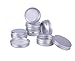 12PCS 60G 2oz Argent Aluminium Cosmétique Emballage D'emballage Tins Cases avec Couvercle À Visser Ronde De Stockage Jar Récipients pour Poudre À Paupières Ombre À Paupières et Thé