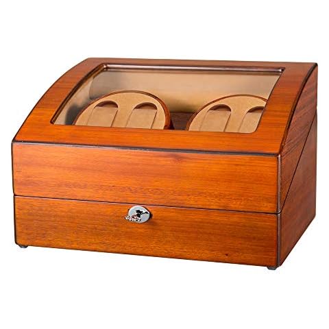 JQUEEN 4 Automatic Watch Winder with 6 Storage Case (Mandshurica) Cover