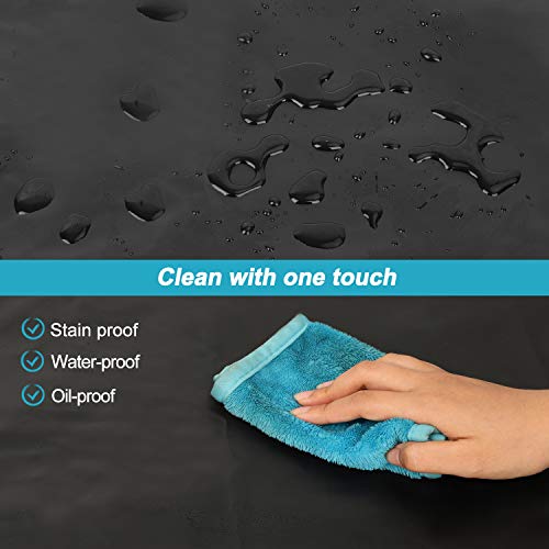 Gotega 2 Pack Waterproof Rubber Vinyl Apron 40 Inch Chef Aprons For Men Heavy Duty Chemical Work Apron Extra Long Grilling Aprons With Adjustable Bib Apron For Dishwashing Lab Butcher Cooking Kitchen Black thumb #2