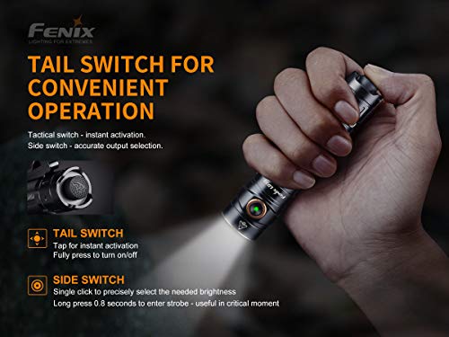 Edisonbright Fenix Ld30 1600 Lumen Led Tactical Flashlight, 2 X 3400Mah Rechargeable Battery Battery Carry Case Bundle #TOP2
