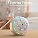 White Noise Machine, Portable with 27 Soothing Sounds for Baby, Adults & Kids Sleep, 5 Timers & 8 Colors Night Light & Rechargeable Battery, Sound Therapy for Travel, Office, Home & Gift