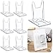 Memorywuu 6 Pack Acrylic Book Stand for Display Adjustable Clear Display Holder Easel Collector Stand for Home Office Back to School Comic Album CD Magazine Postcard Artworks (4.2 x 4.3 x 2.35 Inch)