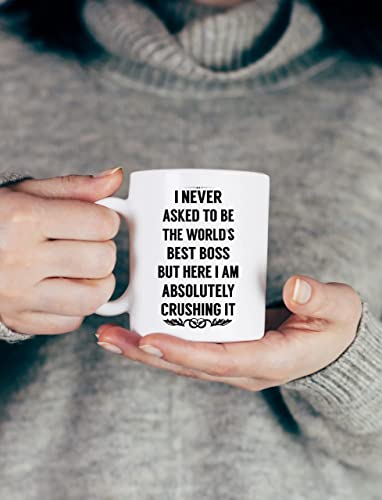 BLUE RIBBON I Never Asked Mug