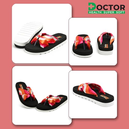 Image of DOCTOR HEALTH SUPER SOFT Women's Classic Ultra Soft Flip Flops with Cushion Footbed for Adult | Comfortable & Light Weight | Stylish & Anti-Skid | Waterproof & Everyday Slip-on for Ladies