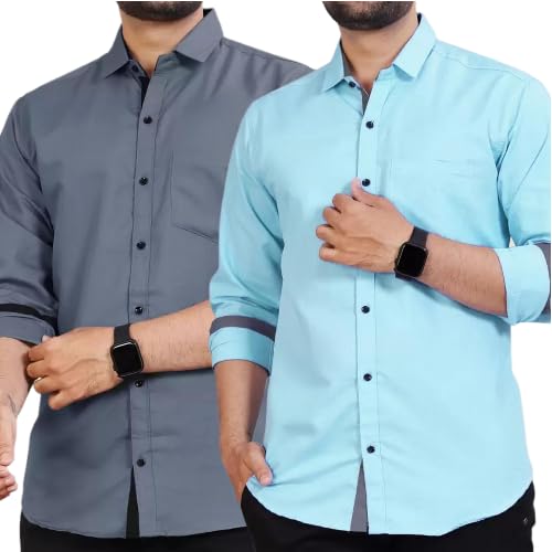 Image of Tee Projekt Combo Casual Shirt for Men Spread Collar Long Sleeve Shirt Casual, Formal, Home