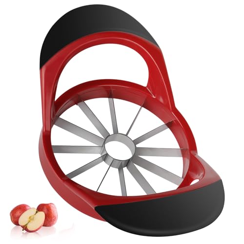 Poraceous Cortador de Manzana, Cortador Manzana Inoxidable, Pelador de Manzanas Asas Antideslizantes, Descorazonador Manzanas, Descorazonador Fácil de Limpiar, para Familias Cocinas, Fiestas