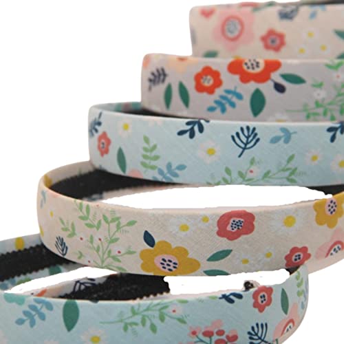 Topkids Accessories Cute, Ditsy, Wide Boho Style Women's & Girls Floral Patterned Fabric Headband Set, Multiple Coloured Pack (Floral Set 3pc) - Image 3