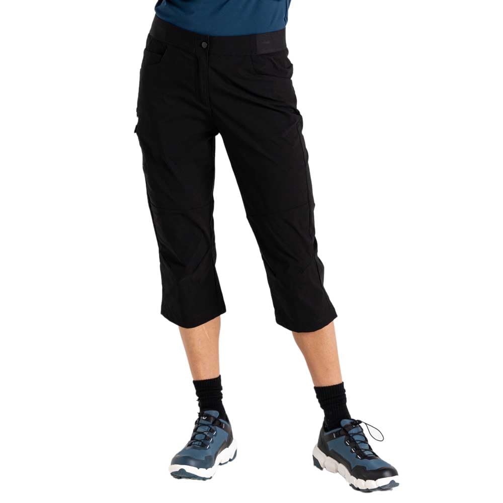 Dare 2B Women's Black Melodic 3/4 Walking Trousers In | Size: 12