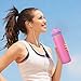 XccMe 24 oz Insulated Water Bottle with Straw,Stainless Steel Leak Proof Water Bottle,2-in-1 Lid with One-Touch Flip Lid & Straw,Keep Cold All Day for School,Travel,Gym,Camping,Sports,Pink
