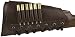BronzeDog Leather Cartidge Buttstock Shotgun Shell Holder, Hunting Buttstock Ammo Holder Pouch Bag for Rifles, Shotgun Shell Pouch Shell Holder Stock (Glossy Brown)