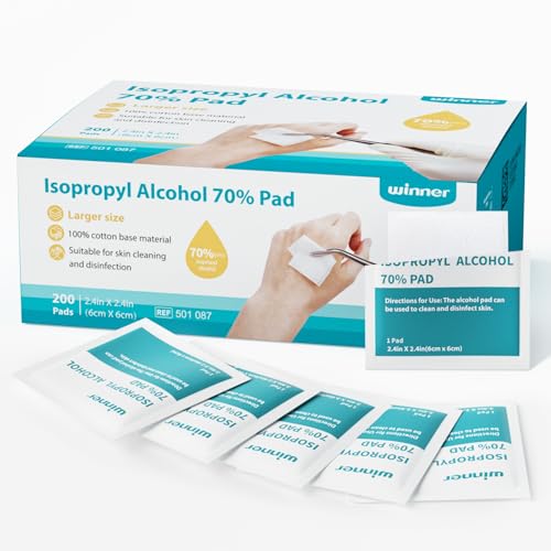 Winner Alcohol Prep Pads 200 Count Individually Wrapped