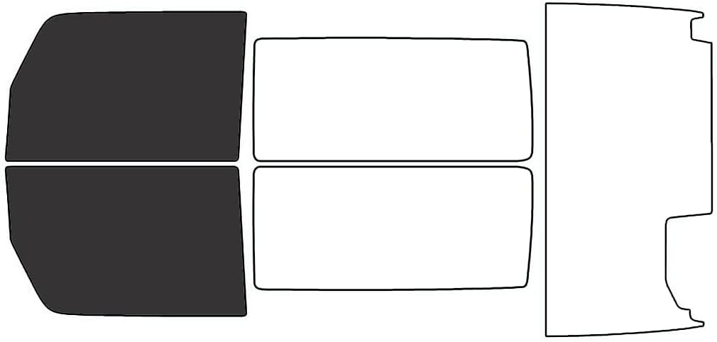 Rvinyl Window Tint Kit Compatible with Jeep Wrangler 2007-2010 2 Door - Black 20% - Single Ply No Bubble Film - Do it Yourself Vehicle Front Precut Kit