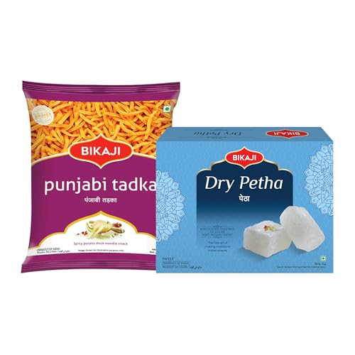 Dry Petha 350g & Punjabi Tadka (Cb) 150g Combo – Ready to Eat Indian Namkeen | Crunchy Bar Snack, Tea-Time Munchies & Party Mix | Authentic Munching Pack for Sharing & Everyday Snacking