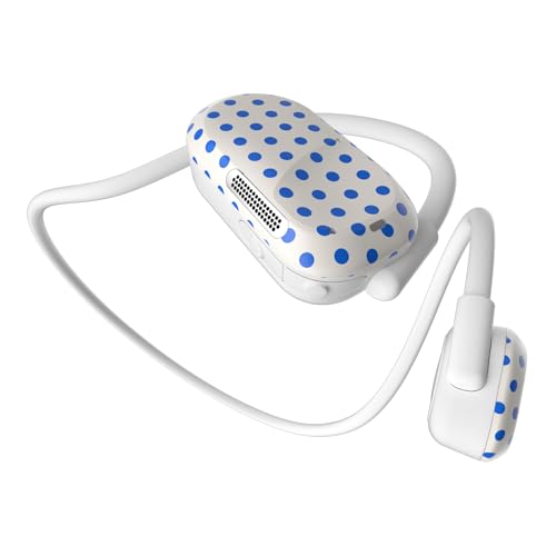 Image of Purity Air Open Ear Headphones - True Air Conduction Wireless Bluetooth Open Ear Earbuds with Dual Mic for iPhone /Android - Secured Long Wearing Comfort, Sports Sweat Resistant (Blue Dots)