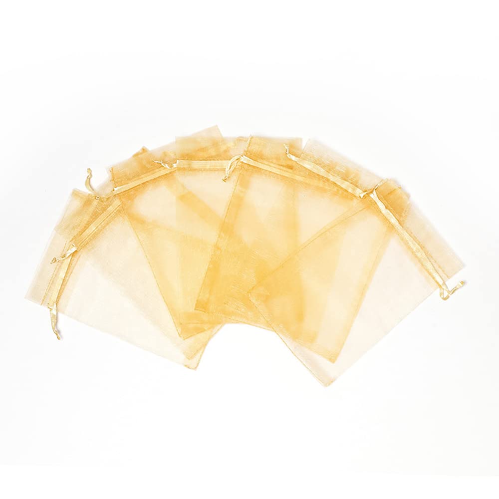 Lot De 100 Sacs Pochette Organza Cordon De Serrage, Fête