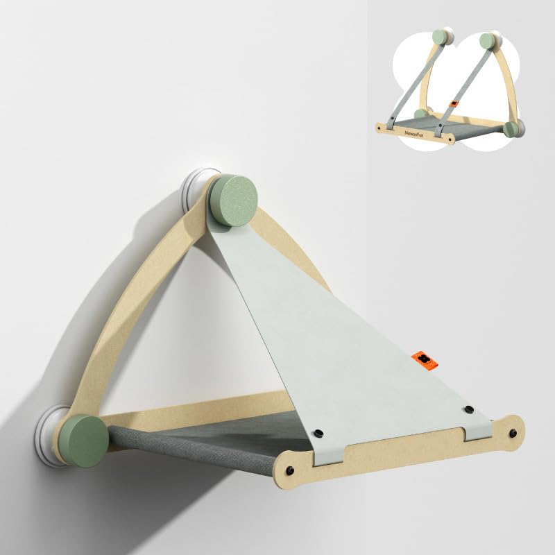Hamaca para Ventana de Gato con Ventosas Fuertes, Gran Capacidad de Carga, Adecuada para Varios Gatos, Escalada, Percha para Ventana, Ventosas (Capacidad de Carga Gris Roca 15