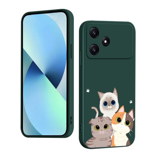 WOKEZ Kattmönstrat Silikonfodral för Xiaomi Poco M6 Pro 5G