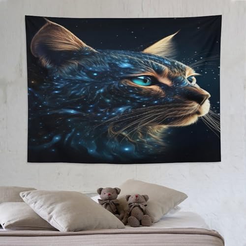 Tapisserie murale chat chatoyant pour creer un coin cocooning salon unique