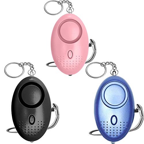 Emergency Personal Alarm, 3 Pack 140DB Personal Siren Keychain with LED Lights, Men, Women, Children, Elderly Emergency Security Alarm, Self Defense Electronic Device
