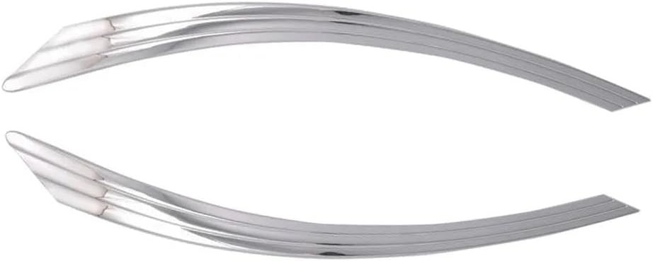 Front Fog Lamp Trim 2pcs Car Headlight Eyebrow Eyelid Cover Trim ABS For Hyundai For Sonata 2020 2021 2022 2023(Silver)