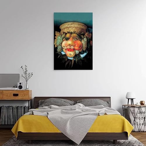 Impression Toile Arcimboldo Tête Composable Décoration Exquise - 3