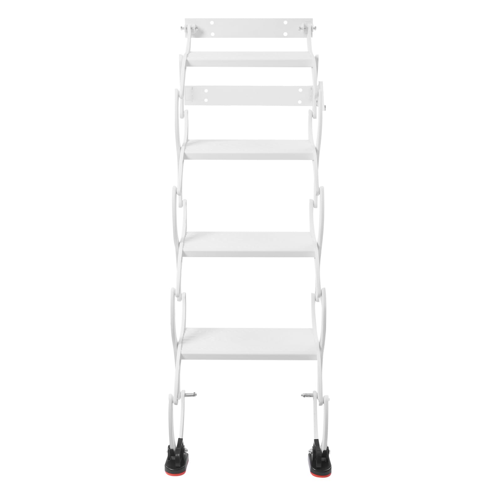 Dachbodentreppe, 4 Stufen Wandmontierte Ausziehbare Klapptreppe, Wandmontierte Dachbodenleiter, rutschfesten Stufen Loftleiter, Teleskop-Stufenleitern, Tragkraft 200 kg