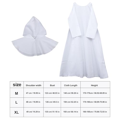 Robe de Prêtre Ample à Capuche Style Médiéval Cosplay Taille L - 2