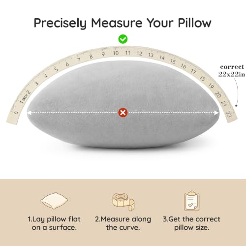 Image of AM AEROMAX 22x22 Memory Foam Throw Pillow Inserts, 2 Pack, Square, Gray
