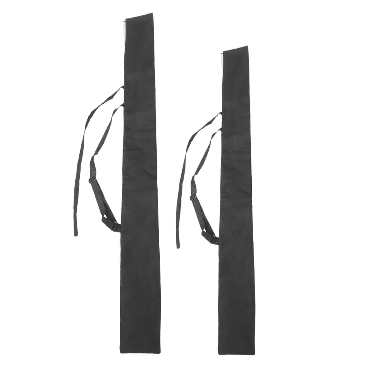 2Pcs Japanese Sword Carrying Case Set, Thick Protective Sword Sleeve Bags for 1.65M and 1. Blades, Black Bamboo and Storage Pouch for Martial Arts Training and Travel