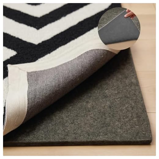 GORILLA GRIP Original Felt and Rubber Underside Gripper Area Rug Pad .25 Inch Thick, 8x10 FT, Made in USA, for Hardwood and Hard Floor, Plush Cushion Support Pads for Under Carpet Rugs, Protects Floor