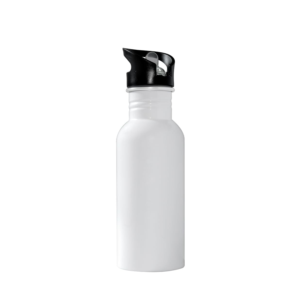 MR.R 20oz Sublimation Blanks White Crown Aluminum Water Bottles, Travel Bottle with Straw Top Lid for Sports,600ml