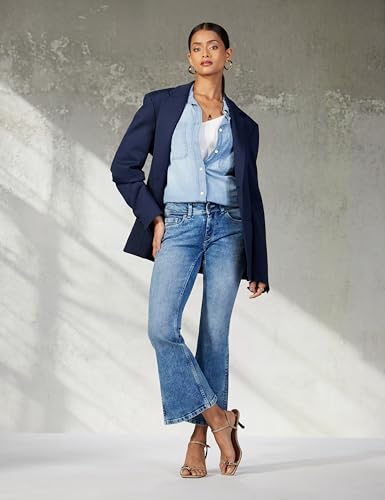 Image of Pepe Jeans Women's Mid Rise Slim Jeans