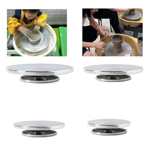 Roue de poterie double face, outil de céramique et table rotative à gâteau - 3
