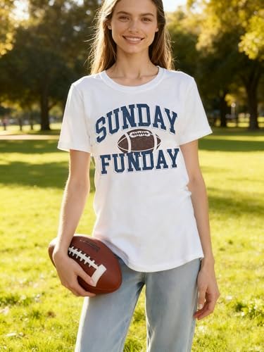 Image of Football Shirts for Women Game Day T Shirts Football Outfits