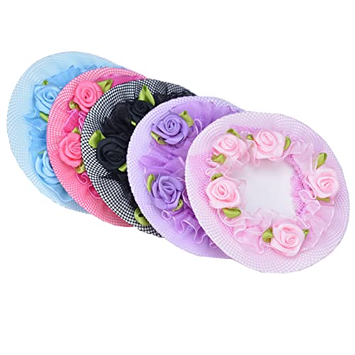 IRIIRIO 5pcs Colored Hair Nets & Bun Covers for Dancers
