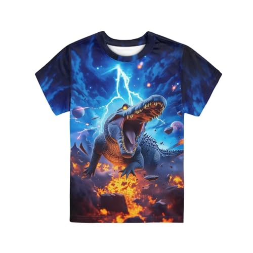 Image of WELLFLYHOM Kids Tshirts Girls Boys Short Sleeve Crewneck Tees Shirts Casual Sport Pullover Tops Size 3-16 Years