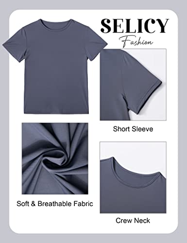 Y2K Summer Crop Top For Women: Short Sleeve, Slim Fit, Cute Grey Tee #TOP4