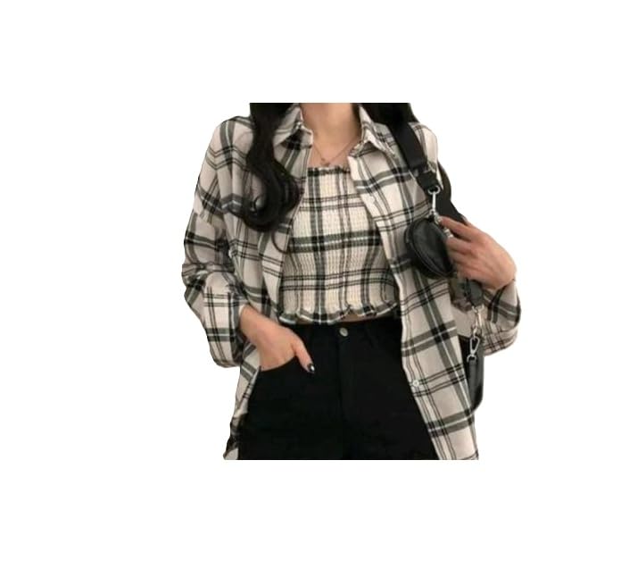 Umra Collection Women Checked Shirt Top Ideal Choice for Daily Comfort Light and Fresh Casual Appearance Now-picture-51