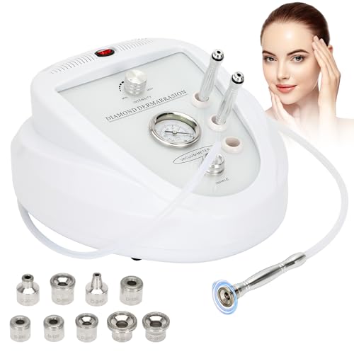 Diamond Microdermabrasion Machine Kit, 65-68cmHg Suction Power, 9...