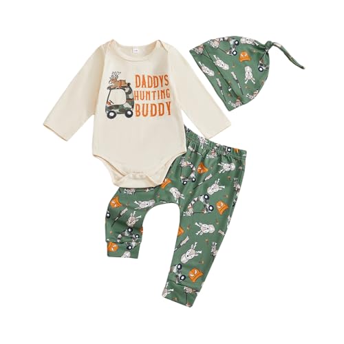 Image of Amnnchya Newborn Baby Boy Clothes Fishing Short Sleeve Romper Shirt Tops Pants Summer Spring Outfits Cute Hat Set
