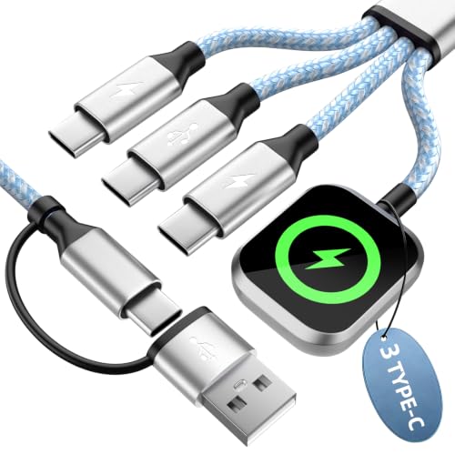 Image of Travel Essentials 4in2 3XUSB C Multi Charging Cable for iWatch Charger, 5FT