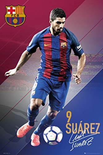 POSTER STOP ONLINE FC Barcelona - Soccer Poster/Print (Suarez #9-2016/2017) (Size: 24