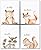 Woodland Nursery Wall Decor Art - 8x10 Unframed Set of 4 Prints - Forest Creatures Boy Girl Watercolor Quotes Animal Artwork Posters - Bear Fox Raccoon Squirrel
