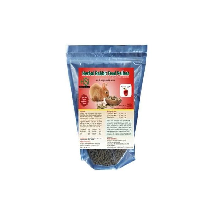 Buy Herbal Sinovet India Rabbit pellets Feed Apple Flavour ISO (9001