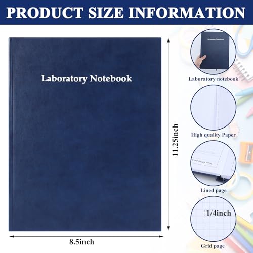 Affrolling AFFROLLING-LABORATORY NOTEBOOKS-1 1 Pcs Lab Notebook Blue Laboratory Notebook 8.5 X 11.25 Inch Research Notebook thumb #1