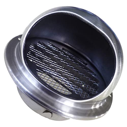 Grille d'aération ronde 100mm inox pour ventilation VMC et murale