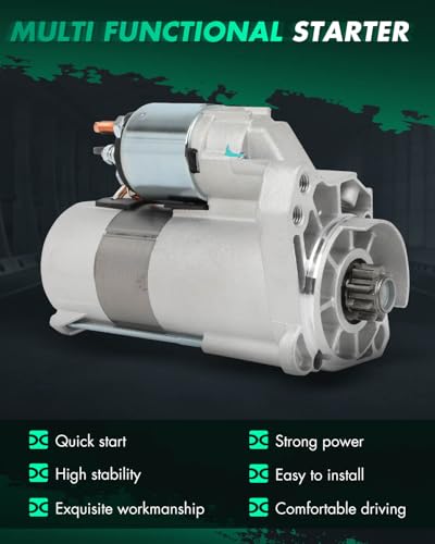 Image of SCITOO Starter Motor fit for Audi for A8 Quattro 4.2L 2004-2006,for Audi for A8 Quattro 6.0L 2005-2007,for Volkswagen for Touareg 4.2L 2004-2007 Replacement Starter 17888